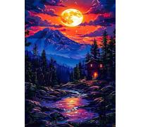 Puzzle 1200 Pezzi Albero della Montagna della Luna Puzzle Adulti 75 x 50 cm Giochi Rilassamento e Intelligence 1200 Pezzi Puzzles per Uomini e Donne Regalo Creativo per il Relax