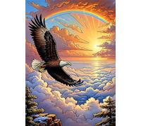 Puzzle 1200 Pezzi Aquila Animale Dell'Alba Puzzles per Adulti Impossibile Difficile Impegnativo Puzzle 1200 Pezzi Classici 75 x 50 cm