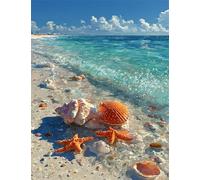 Puzzle 1200 Pezzi Arte Conchiglia da Spiaggia, 75x50cm Fai Da Te Puzzle Impossibili 1200 Pezzi per Adulti, Alta Qualità di Stampa, Poster Incluso, Sfida Creativa Regalo per Amore e Amico Estate