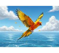 Puzzle 1200 Pezzi Arte Pappagallo Giallo, 75x50cm Fai Da Te Puzzle Impossibili 1200 Pezzi per Adulti, Alta Qualità di Stampa, Poster Incluso, Sfida Creativa Regalo per Amore e Amico Mare