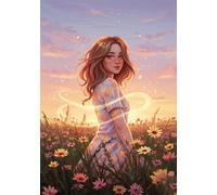 Puzzle 1200 Pezzi Arte Ragazza Angelo, 75x50cm Fai Da Te Puzzle Impossibili 1200 Pezzi per Adulti, Alta Qualità di Stampa, Poster Incluso, Sfida Creativa Regalo per Amore e Amico Praterie