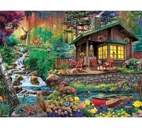 Puzzle 1200 pezzi,Cervo nella giungla Puzzle per adulti,Jigsaw Puzzle s per Adulti e Bambini Idea Regalo per Lei o Lui Frameless