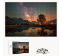 Puzzle 1200 Pezzi - Cielo stellato & Albero - Puzzle in Legno Durevole con Lettere sul Retro - 75 x 50 cm - Hobby Creativo Senza Polvere - Articolo per Collezionisti e 14 Anni in Su P3#547