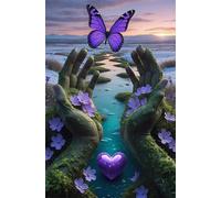 Puzzle 1200 Pezzi Fiore di Farfalla Viola Puzzle Adulti 75 x 50 cm Giochi Rilassamento e Intelligence 1200 Pezzi Puzzles per Uomini e Donne Regalo Creativo per il Relax