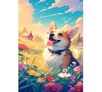 Puzzle 1200 Pezzi Fiori Cani Puzzle per Adulti, Difficile e Sfidante con Poster Idea Regalo per Appassionati Puzzle Classici