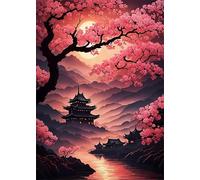 Puzzle 1200 Pezzi Fiori del Fiume Tower Puzzle Adulti 75 x 50 cm Giochi Rilassamento e Intelligence 1200 Pezzi Puzzles per Uomini e Donne Regalo Creativo per il Relax