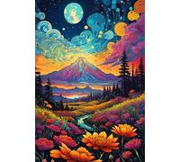 Puzzle 1200 Pezzi Fiori della Giungla di Montagna Puzzle Adulti 75 x 50 cm Giochi Rilassamento e Intelligence 1200 Pezzi Puzzles per Uomini e Donne Regalo Creativo per il Relax