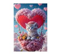 Puzzle 1200 Pezzi, Gatto Palloncino Forma Fiore Puzzles, Puzzle Impossibile Gioco Logici Sfida Difficile Puzzles 1200 Pezzi per Adulti
