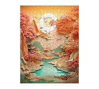 Puzzle 1200 Pezzi Giallo Paesaggio Natura 75x50 cm Puzzles Classici Difficili Impossibili Puzzle Adulti 1200 Pezzi per Gioco Familiare Decorazione per la Casa