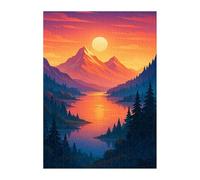 Puzzle 1200 Pezzi, Giungla Montagna Luna Puzzles, Puzzle Impossibile Gioco Logici Sfida Difficile Puzzles 1200 Pezzi per Adulti