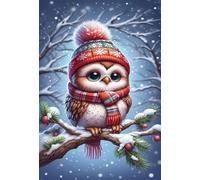 Puzzle 1200 Pezzi Gufo Cartoni Animati Sulla Neve Puzzles per Adulti Impossibile Difficile Impegnativo Puzzle 1200 Pezzi Classici 75 x 50 cm