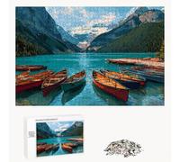 Puzzle 1200 Pezzi - Lago & Barca - Puzzle in Legno Durevole con Lettere sul Retro - 75 x 50 cm - Hobby Creativo Senza Polvere - Articolo per Collezionisti e 14 Anni in Su P3#454