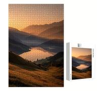 Puzzle 1200 Pezzi - Montagna & Lago - Puzzle in Legno Durevole con Lettere sul Retro - 75 x 50 cm - Hobby Creativo Senza Polvere - Articolo per Collezionisti e 14 Anni in Su P3#1308