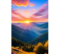 Puzzle 1200 Pezzi Montagne Dell'Alba Gioco Educativo Sfida Impossibile Divertente Adatto Come Decorazione da Parete e Regalo Puzzle Classici 1200 Pezzi 75 x 50 cm
