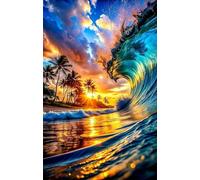 Puzzle 1200 Pezzi Onde Dell'Alba Gioco Educativo Sfida Impossibile Divertente Adatto Come Decorazione da Parete e Regalo Puzzle Classici 1200 Pezzi 75 x 50 cm