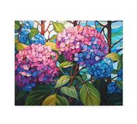 Puzzle 1200 Pezzi Ortensia Rosa Puzzle Adulti 75 x 50 cm Giochi Rilassamento e Intelligence 1200 Pezzi Puzzles per Uomini e Donne Regalo Creativo per il Relax