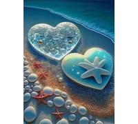 Puzzle 1200 pezzi, Paesaggio del Cuore della Spiaggia Puzzle Classici per Adulti, Giocattoli di Gioco Impegnativi, puzzle Impossibile, Puzzles per Gioco Familiare, Regalo per Amore e Amico 75 x 50 cm