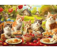 Puzzle 1200 pezzi, Paesaggio del Gatto Puzzle Classici per Adulti, Giocattoli di Gioco Impegnativi, puzzle Impossibile, Puzzles per Gioco Familiare, Regalo per Amore e Amico 75 x 50 cm