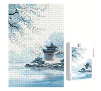 Puzzle 1200 Pezzi - Paesaggio & Lago - Puzzle in Legno Durevole con Lettere sul Retro - 75 x 50 cm - Hobby Creativo Senza Polvere - Articolo per Collezionisti e 14 Anni in Su P3#1191