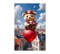 Puzzle 1200 Pezzi, Palloncino Forma Orso Fiori Puzzles, Puzzle Impossibile Gioco Logici Sfida Difficile Puzzles 1200 Pezzi per Adulti
