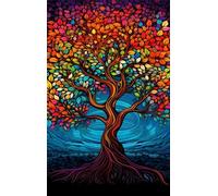 Puzzle 1200 Pezzi per Adulti, Albero della Vita, Esercitare la Memoria, Migliorare la Concentrazione Lettere sul Retro, Giocattolo Regalo per Uomini Donne e Anziani 75 x 50 cm