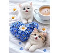Puzzle 1200 Pezzi per Adulti, Cani Fiori Blu, Rompicapo Classico per Passatempo e Relax, Splendida Decorazione per Pareti e Idea Regalo