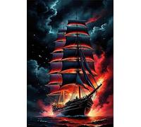 Puzzle 1200 Pezzi per Adulti, Cielo Barca Vela Oceano, Esercitare la Memoria, Migliorare la Concentrazione Lettere sul Retro, Giocattolo Regalo per Uomini Donne e Anziani 75 x 50 cm