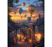 Puzzle 1200 Pezzi per Adulti e Ragazzi, puzzle Classico 1200 pezzi Fai Da Te Palloncini crepuscolare della città, Intrattenimento Creativo Puzzles Difficili, Idea Regalo Uomo e Donna 75x50cm