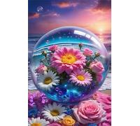 Puzzle 1200 Pezzi per Adulti, Fiori Dell'Oceano, Esercitare la Memoria, Migliorare la Concentrazione Lettere sul Retro, Giocattolo Regalo per Uomini Donne e Anziani 75 x 50 cm