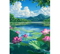 Puzzle 1200 Pezzi per Adulti Paesaggio estivo del laghetto, Intrattenimento Creativo, Divertimento, puzzle 1200 pezzi Arte, Idea Regalo per Amore e Amico