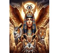 Puzzle 1200 pezzi per Adulti,puzzles Giochi Educativi per adulti,Giocattoli Sfida Giochi Impegnativi,Angeli egizi Donne Animali Regali puzzle arte