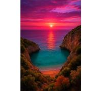 Puzzle 1200 Pezzi, Puzzle per Adulti Costa Tramonto Oceano 75x50 cm, Impossibile Difficile Puzzles Impegnativo Come Regalo e Decorazione per Pareti