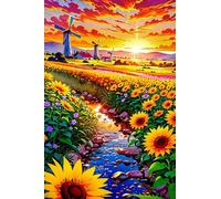 Puzzle 1200 Pezzi, Puzzle per Adulti Girasoli All'Alba 75x50 cm, Impossibile Difficile Puzzles Impegnativo Come Regalo e Decorazione per Pareti