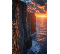 Puzzle 1200 Pezzi, Puzzle per Adulti Scogliera Tramonto Oceano 75x50 cm, Impossibile Difficile Puzzles Impegnativo Come Regalo e Decorazione per Pareti