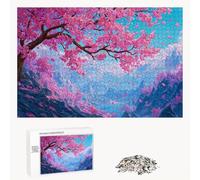 Puzzle 1200 Pezzi - Rosa & Albero - Puzzle in Legno Durevole con Lettere sul Retro - 75 x 50 cm - Hobby Creativo Senza Polvere - Articolo per Collezionisti e 14 Anni in Su P3#82