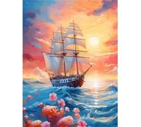 Puzzle 1200 pezzi, Tramonto Sulle Onde dei Fiori Puzzle Classici per Adulti, Giocattoli di Gioco Impegnativi, puzzle Impossibile, Puzzles per Gioco Familiare, Regalo per Amore e Amico 75 x 50 cm