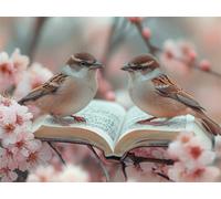 Puzzle 1314 Pezzi 75x50cm, Puzzle Adulti Sparrow Libro, n-470 | Impossibile Puzzles, Rilassamento e Intelligence, Antistress e Regalo per Giochi di Famiglia, Decorazioni Casa Unica