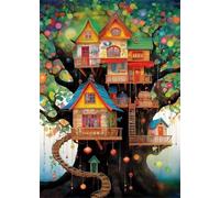 Puzzle 1314 Pezzi, Casa Sull'Albero Cartoni Animati, Intrattenimento Creativo, Puzzle Classico Sfida Appassionante per Tutti Gli Appassionati di Puzzles, Ideale per Uomini, Donne o Ragazzi 75 x 50 cm