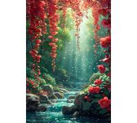 Puzzle 1314 Pezzi Fiori Fiumi Puzzle Classici, Giochi Rilassamento e Intelligence, Puzzles Impossible, Idea Regalo Uomo e Donna