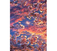 Puzzle 1314 Pezzi, Fiori Rosa Luna, Intrattenimento Creativo, Puzzle Classico Sfida Appassionante per Tutti Gli Appassionati di Puzzles, Ideale per Uomini, Donne o Ragazzi 75 x 50 cm