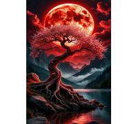 Puzzle 1314 Pezzi Fiume Dell'Albero Luna Puzzle Classici, Giochi Rilassamento e Intelligence, Puzzles Impossible, Idea Regalo Uomo e Donna