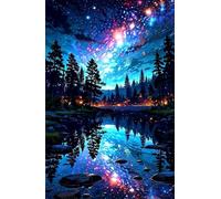 Puzzle 1314 Pezzi Lago Dell'Albero Notte Stellata Puzzle Classici, Giochi Rilassamento e Intelligence, Puzzles Impossible, Idea Regalo Uomo e Donna