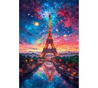 Puzzle 1314 Pezzi Paesaggio Torre Eiffel Puzzle Classici, Giochi Rilassamento e Intelligence, Puzzles Impossible, Idea Regalo Uomo e Donna