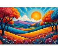 Puzzle 1314 pezzi per Adulti Paesaggi astratti, 75x50cm Puzzle Impossibile e Difficili, Puzzles Decorativo per Soggiorno e Camera, Idea Regalo per Amanti dei Puzzle