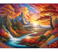 Puzzle 1314 pezzi per Adulti Paesaggio autunnale natura, 75x50cm Puzzle Impossibile e Difficili, Puzzles Decorativo per Soggiorno e Camera, Idea Regalo per Amanti dei Puzzle
