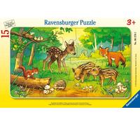 Ravensburger Puzzle con Cornice - Cuccioli della Foresta, 15 Pezzi - 1 pz.