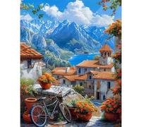Puzzle 150 Pezzi,35x25 cm puzzles per adulti,Bicicletta con paesaggio urbano DIY Puzzle Arte,Educativi Stimolanti Puzzles Decorazioni per la Casa