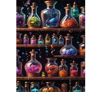 Puzzle 150 Pezzi,35x25 cm puzzles per adulti,Bottiglia di vetro colorato DIY Puzzle Arte,Educativi Stimolanti Puzzles Decorazioni per la Casa