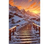 Puzzle 150 Pezzi Alba Sulla Montagna Innevata Puzzles per Adulti Impossibile Difficile Impegnativo Puzzle 150 Pezzi Classici 35 x 25 cm