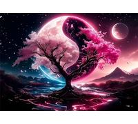 Puzzle 150 Pezzi Albero della Vita, Puzzle Giocattolo Decompressivo Intellettuale Educativo Divertente Gioco per Famiglie, Puzzles per Adulti 150 Pezzi 35 x 25 cm